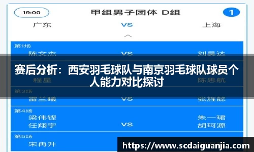 赛后分析：西安羽毛球队与南京羽毛球队球员个人能力对比探讨